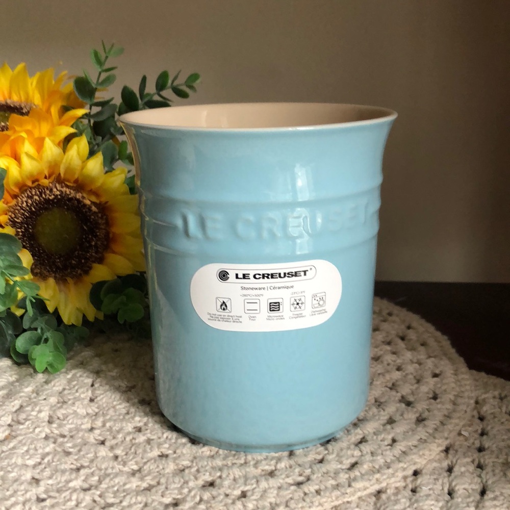 Le Creuset Sky Blue Ceramic Utensil Crock Holder